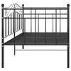 vidaXL Cadre de canapé-lit sans matelas noir métal 90x200 cm