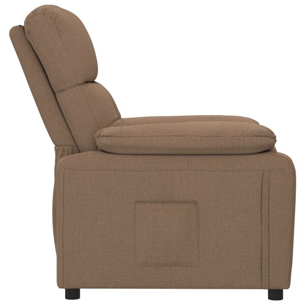vidaXL Fauteuil inclinable Marron Tissu
