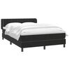 vidaXL Sommier &agrave; lattes de lit avec matelas noir 160x220 cm velours