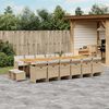 vidaXL Ensemble &agrave; manger de jardin et coussins 17 pcs beige