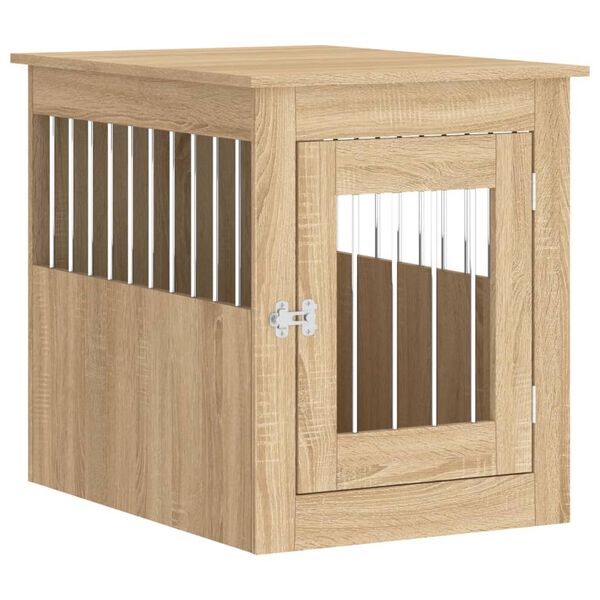 vidaXL Meuble de cage pour chiens chêne sonoma 55x75x65 cm