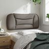 vidaXL Coussin de t&ecirc;te de lit Hvar taupe 80 cm tissu