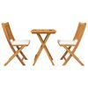 vidaXL Ensemble bistro de jardin 3 pcs Marron Bois d'Acacia Massif