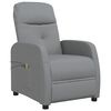 vidaXL Fauteuil &eacute;lectrique de massage Gris clair Tissu