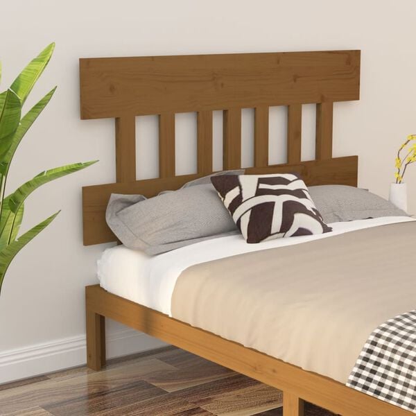 vidaXL Tête de lit Marron miel 163,5x3x81 cm Bois massif de pin