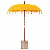 vidaXL Parasol balinais avec base Jaune 185 x 185 x 260 cm