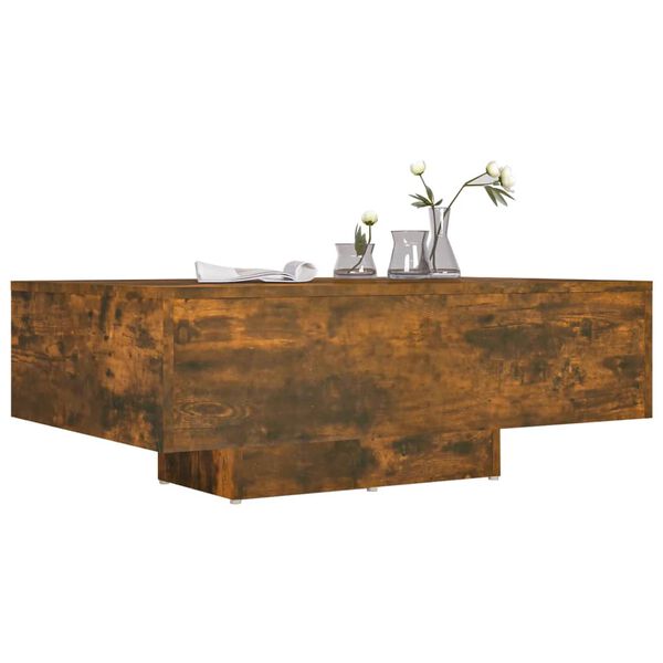 vidaXL Table basse Ch&ecirc;ne fum&eacute; 85x55x31 cm Bois d'ing&eacute;nierie