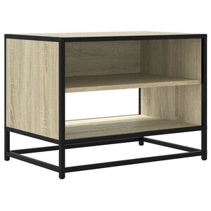 vidaXL Meuble TV ch&ecirc;ne sonoma 61x40x46 cm bois d'ing&eacute;nierie et m&eacute;tal