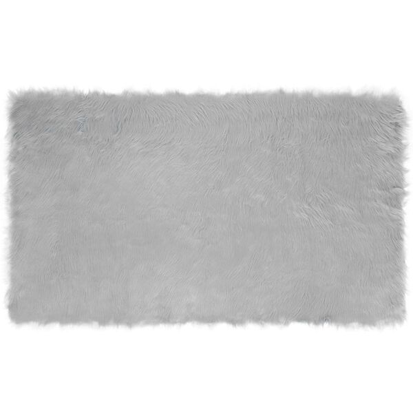 vidaXL Tapis en fausse Tafalla Gris 100 x 200 cm Polyester