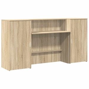 vidaXL Bureau r&eacute;ception ch&ecirc;ne sonoma 200x50x103,5 cm bois d'ing&eacute;nierie