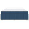vidaXL Cadre de lit avec matelas Bleu 200 x 200 cm tissu