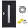 vidaXL Porte d'entr&eacute;e anthracite 98x200 cm PVC