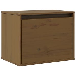 vidaXL Armoire murale Marron miel 45x30x35 cm Bois de pin massif