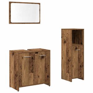 vidaXL Ensemble de meubles salle de bain 3 pcs bois d'ing&eacute;nierie