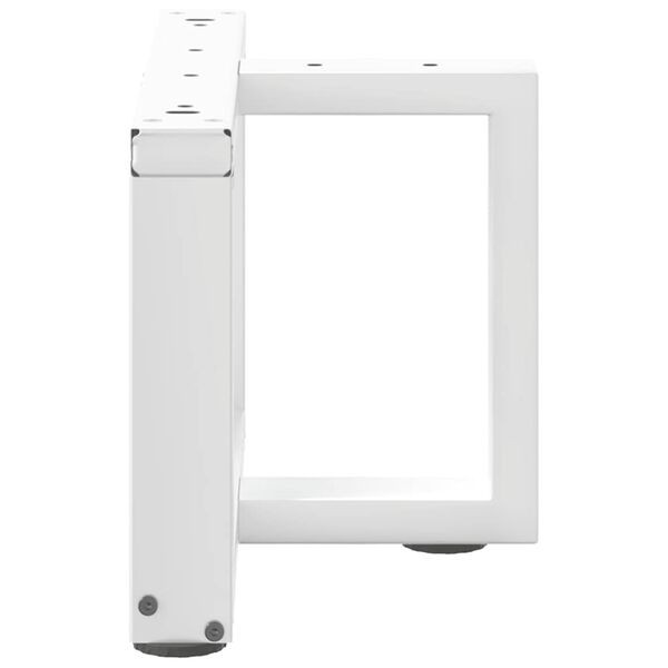 vidaXL Pieds de table basse en T, 2 pi&egrave;ces, blanc, 40 x 25 x (30-31) cm, acier