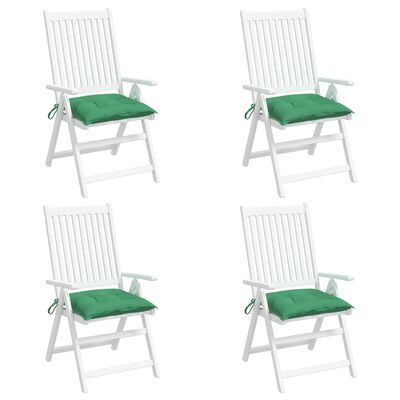 vidaXL Coussins de chaise 4 pcs vert 50x50x7 cm tissu oxford
