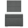 vidaXL Sommier &agrave; lattes de lit et matelas Gris fonc&eacute; 90x190 cm Tissu