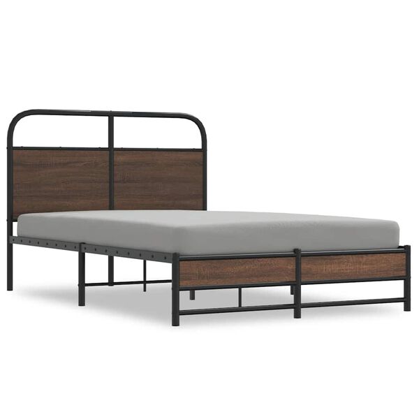 vidaXL Cadre de lit sans matelas 120x200 cm ch&ecirc;ne marron