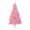 vidaXL Demi sapin de No&euml;l artificiel avec support Rose 240 cm PVC