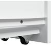 vidaXL Armoire de salle de bain &eacute;troite avec roulettes blanc