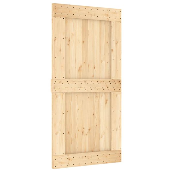 vidaXL Porte coulissante et kit de quincaillerie 100x210 cm pin massif