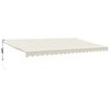 vidaXL Auvent r&eacute;tractable automatique cr&egrave;me 5x3 m