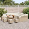 vidaXL Ensemble de canap&eacute; de jardin 13 pcs Beige polyrotin