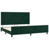 vidaXL Cadre de lit sans matelas vert fonc&eacute; 200x200 cm velours