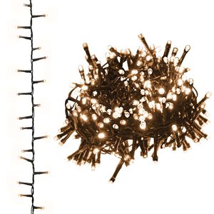 vidaXL Guirlande &agrave; LED compacte avec 400 LED Blanc chaud 13 m PVC