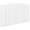vidaXL Panier de gabions arqu&eacute; 400x30x220/240 cm Fer galvanis&eacute;