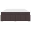 vidaXL Cadre de lit avec matelas Marron fonc&eacute; 200 x 200 cm tissu