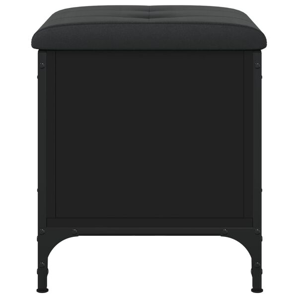 vidaXL Banc de rangement noir 42x42x45 cm bois d'ing&eacute;nierie