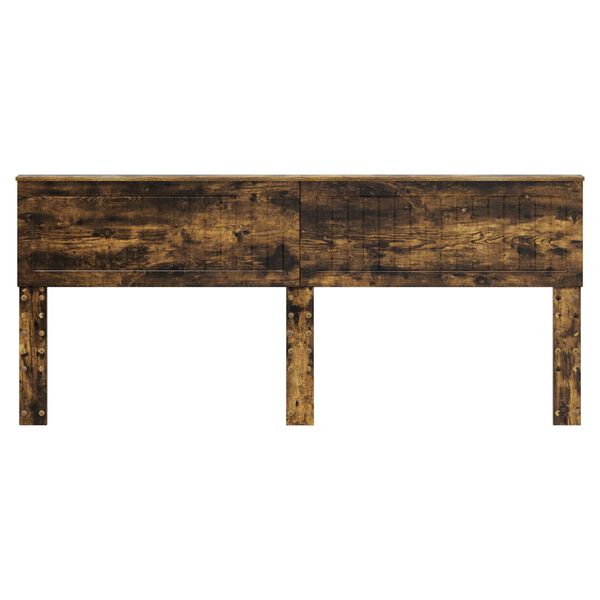 vidaXL T&ecirc;te de lit Ch&ecirc;ne fum&eacute; 200 cm Bois d'ing&eacute;nierie