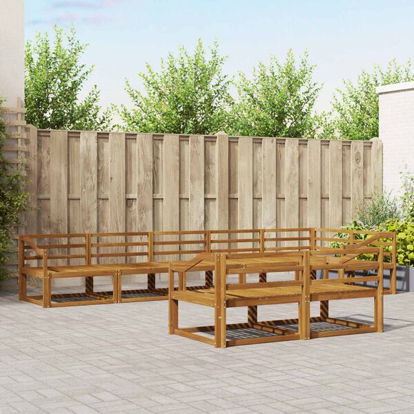 vidaXL Ensemble de canap&eacute;s d'ext&eacute;rieur 8 pcs Naturel