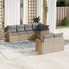 vidaXL Salon de jardin avec coussins 7pcs m&eacute;lange beige r&eacute;sine tress&eacute;e
