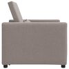 vidaXL Canapé Lit Simple avec des roues Taupe 90 x 165 x 87 cm tissu