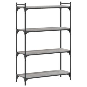 vidaXL Biblioth&egrave;que &agrave; 4 niveaux sonoma gris 80x30x120 cm