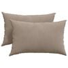 vidaXL Coussins de canap&eacute; 2 pc tissu Taupe 60 x 40 cm