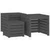 vidaXL Ensemble de bo&icirc;tes de jardin 3 pcs gris bois de pin massif