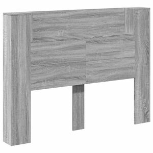 vidaXL Cabinet de T&ecirc;te de Lit avec LED Gris Sonoma Bois d'ing&eacute;nierie
