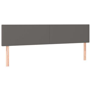 vidaXL T&ecirc;tes de lit Gris 180x5x78/88 cm Similicuir