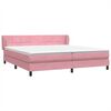 vidaXL Sommier &agrave; lattes de lit avec matelas rose 180x210 cm velours