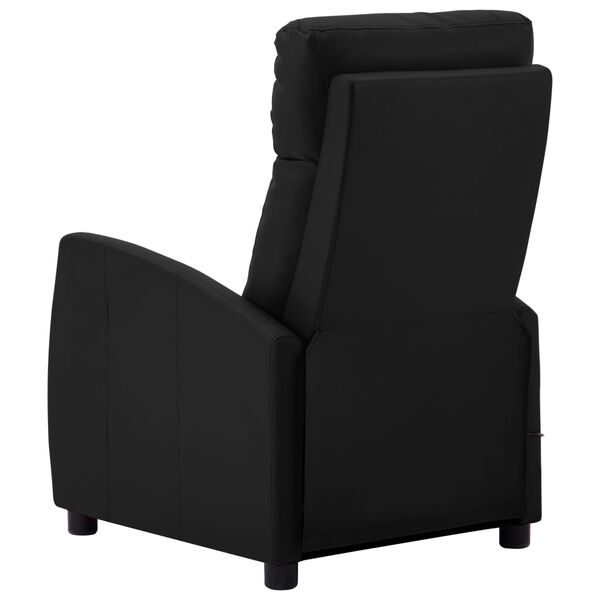 vidaXL Fauteuil de massage Noir Similicuir