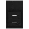 vidaXL Cabinet de chevet mural 2 pcs Ch&ecirc;ne noir 48,5 x 32,5 x 80 cm
