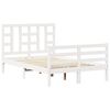 vidaXL Cadre de lit sans matelas blanc bois de pin massif