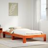 vidaXL Cadre de lit sans matelas cire marron 90x190 cm bois pin massif