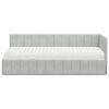 vidaXL Cadre de lit d'angle avec matelas 2 pcs Gris clair Velours