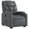 vidaXL Fauteuil inclinable &eacute;lectrique gris similicuir