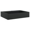 vidaXL Vasque 50x38x11 cm fonte min&eacute;rale/marbre noir mat