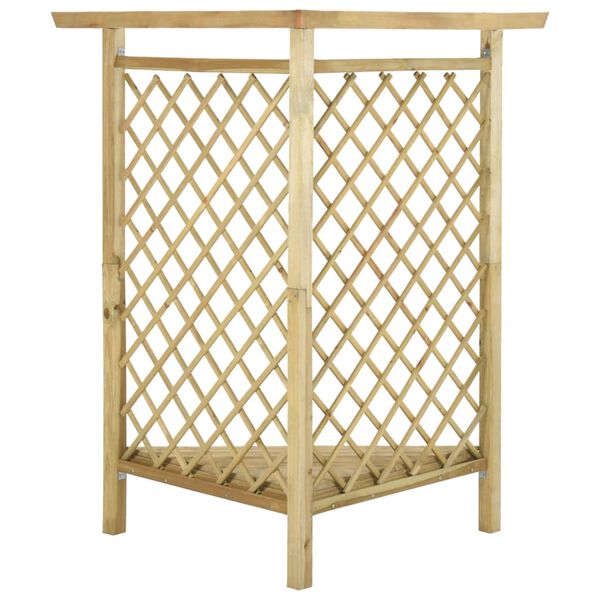 vidaXL Pergola d'angle avec banc 166x81x174 cm Bois de pin imprégné
